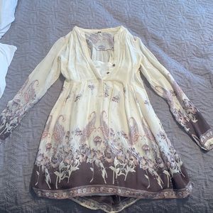 free people long sleeve mini dress